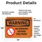 Signmission No Smoking Beyond This Point OSHA Warning Sign, Vinyl Decal, 14in W x 10in L, 2PK OS-2PACK-WS-D-1014-L-12710 - alternate 4